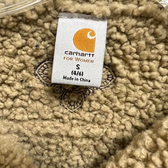 Carhartt Boulder Jacket Parka Suede Sherpa Size S - Picture 8 of 9